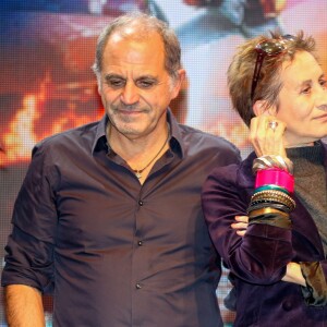 Marc Toesca et Caroline Loeb - Conférence de presse pour présenter la troupe du spectacle "Top 50 - Partez en live" à Paris le 05 novembre 2015 © CVS/Bestimage.