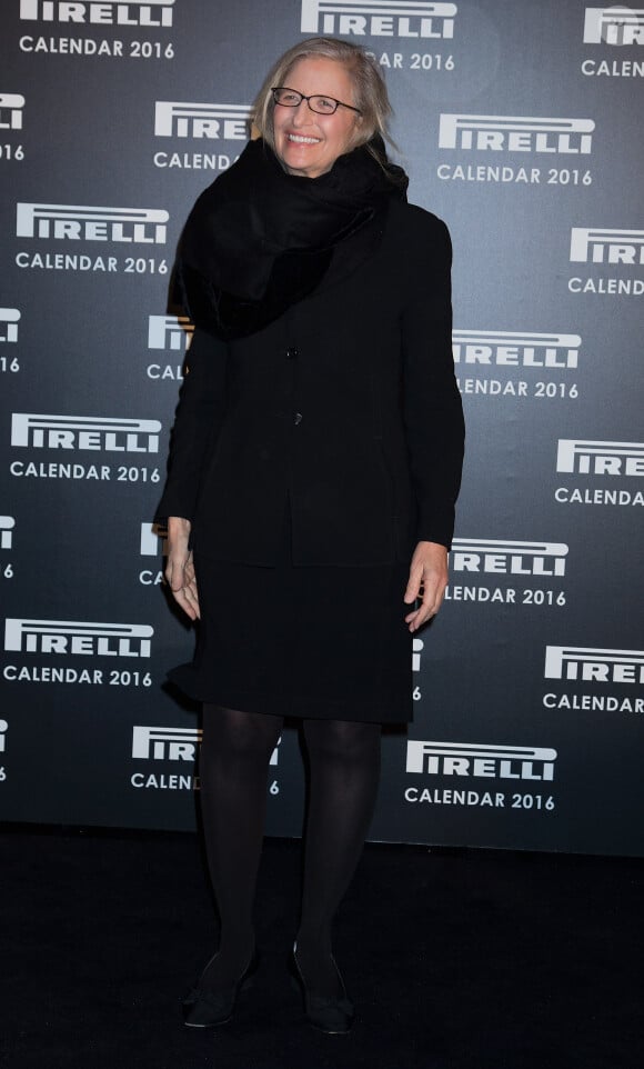 Annie Leibovitz assiste au dîner de présentation du calendrier Pirelli à la Roundhouse. Londres, le 30 novembre 2015.