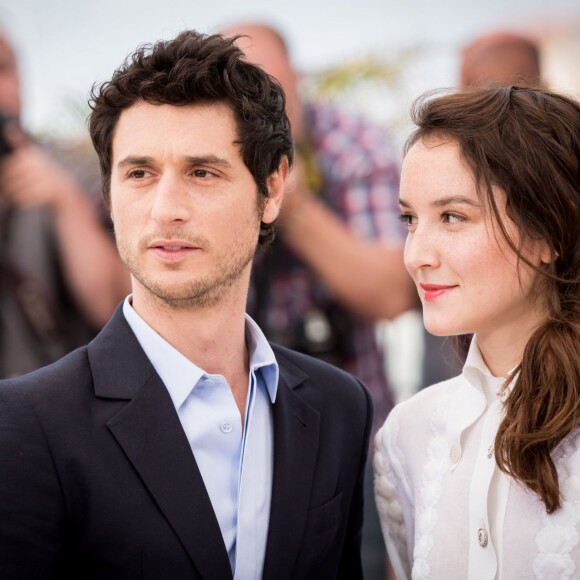 Jérémie Elkaïm, Anaïs Demoustier - Photocall du film "Marguerite & Julien" lors du 68e festival international du film de Cannes le 19 mai 2015.