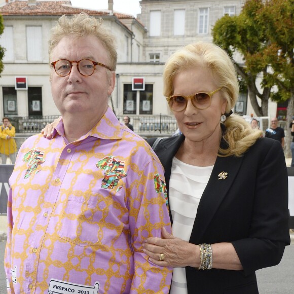 Dominique Besnehard et Sylvie Vartan - Remise des prix lors de la 7e édition du Festival du film francophone d'Angoulême, le 26 août 2014.