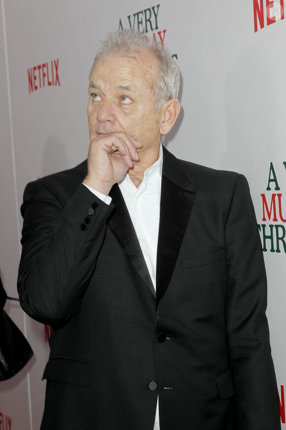 Bill Murray lors de la première de "A Very Murray Christmas" au Paris Theater, New York, le 2 décembre 2015.