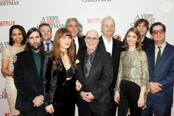 L'équipe au complet lors de la première de "A Very Murray Christmas" au Paris Theater, New York, le 2 décembre 2015.