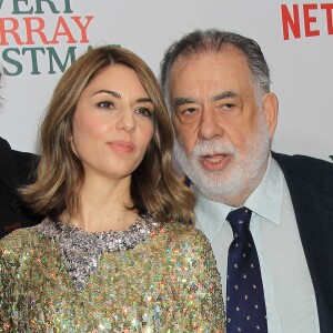 Sofia Coppola, Francis Ford Coppola lors de la première de "A Very Murray Christmas" au Paris Theater, New York, le 2 décembre 2015.