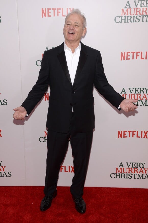 Bill Murray lors de la première de "A Very Murray Christmas" au Paris Theater, New York, le 2 décembre 2015.