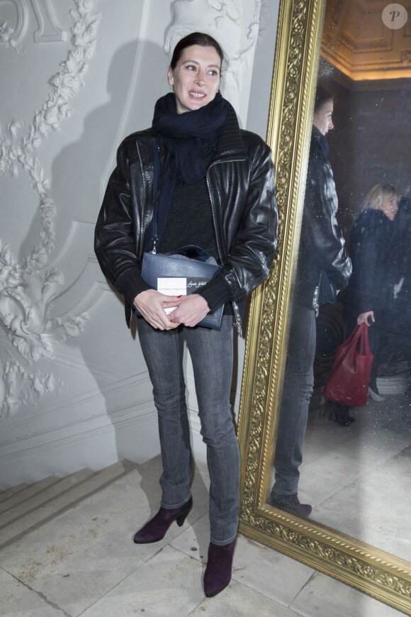 Marie-Agnes Gillot - People au défilé de mode "Jean Paul Gaultier", collection Haute Couture printemps-été 2015, à Paris. Le 28 janvier 2015