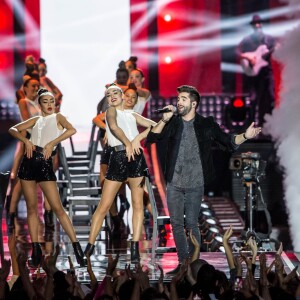 Exclusif - Kendji Girac, lors du concert événement Bercy fête ses 30 ans, diffusé le 4 décembre 2015 sur TF1. © Veeren/Moreau