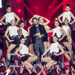 Exclusif - Kendji Girac, lors du concert événement Bercy fête ses 30 ans, diffusé le 4 décembre 2015 sur TF1. © Veeren/Moreau