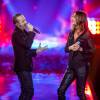 Exclusif - Calogero et Zazie, lors du concert événement Bercy fête ses 30 ans, diffusé le 4 décembre 2015 sur TF1. © Veeren/Moreau