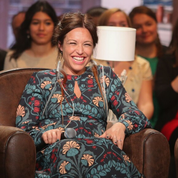 Exclusif - Natasha St-Pier (enceinte) - Enregistrement de l'émission "Du côté de chez Dave" au Studio 107 à La Plaine Saint Denis Le 20 octobre 2015