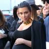 Kim Kardashian, enceinte de son deuxième enfant, à Los Angeles le 9 novembre 2015.