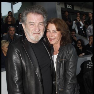 EXCLUSIF - Eddy Mitchell et son épouse Muriel au concert de Johnny Hallyday au Stade de France, le 16 juin 2012.