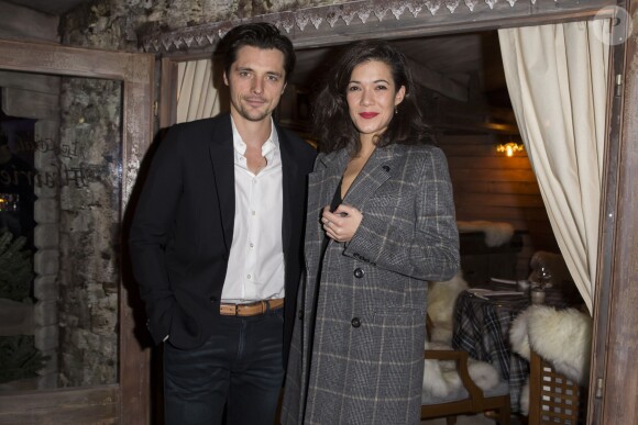 Exclusif - Raphaël Personnaz et Mélanie Doutey - Inauguration du Chalet Fleurier Chopard au Park Hyatt Paris-Vendôme, le 7 décembre 2015. 