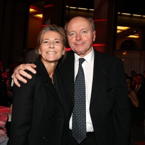 Claire Chazal, Jacques Toubon - Dîner LINK pour AIDES 2015 à l'Espace Vendôme à Paris le 7 décembre 2015. © Dominique Jacovides