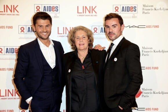 Christophe Beaugrand, Dominique De Souza, Aurélien Beaucamp (président de AIDES) - Dîner LINK pour AIDES 2015 à l'Espace Vendôme à Paris le 7 décembre 2015. © Dominique Jacovides