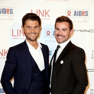 Christophe Beaugrand, Aurélien Beaucamp (président de AIDES) - Dîner LINK pour AIDES 2015 à l'Espace Vendôme à Paris le 7 décembre 2015. © Dominique Jacovides