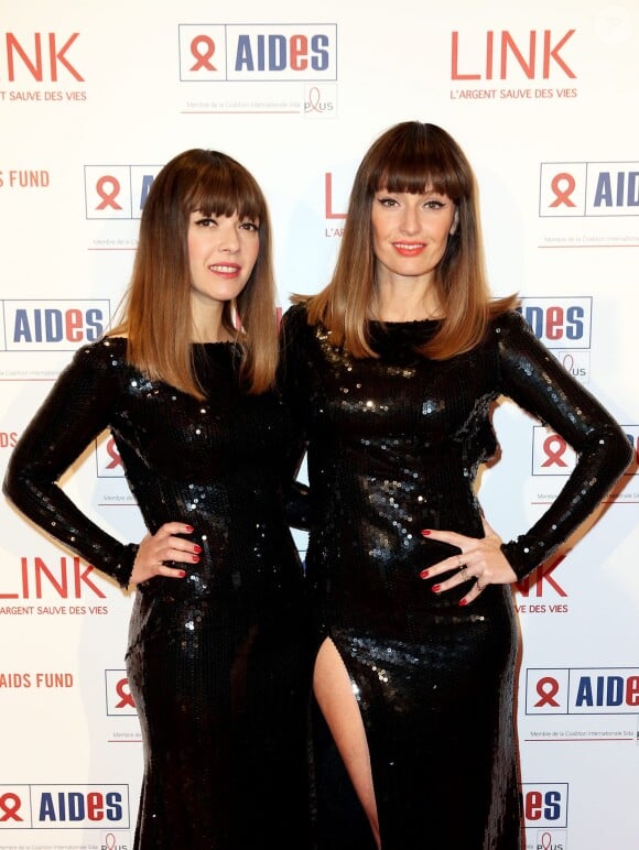 Le groupe Brigitte (Sylvie Hoarau et Aurélie Saada) - Dîner LINK pour AIDES 2015 à l'Espace Vendôme à Paris le 7 décembre 2015. © Dominique Jacovides