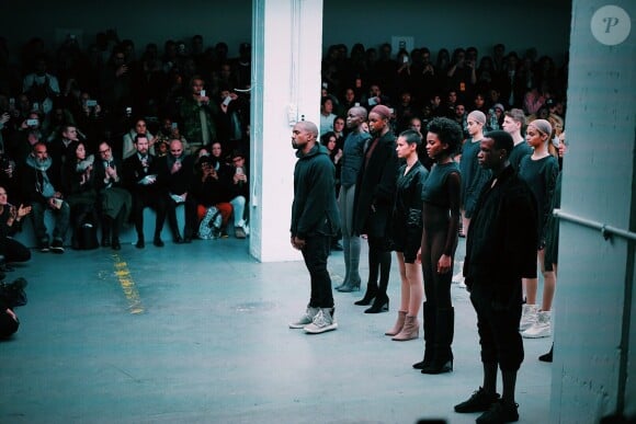 Kanye West lors de la présentation de la collection YEEZY Season 1 à New York. Le 12 février 2015.