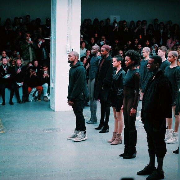 Kanye West lors de la présentation de la collection YEEZY Season 1 à New York. Le 12 février 2015.