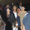 Kourtney Kardashian, Kylie Jenner et Justine Skye au Forum lors du concert de The Weeknd. Inglewood, le 9 décembre 2015.