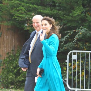 Catherine Kate Middleton, duchesse de Cambridge, quitte un centre de traitement des addictions à Wiltshire le 10 décembre 2015.