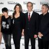 Lady Gaga, Diane Warren, Amy Ziering et Kirby Dick ainsi que le chroniqueur Frank Bruni assiste à l'événement "TimesTalks Presents Hunting Ground" au Times Center  de New York, le 10 décembre 2015.