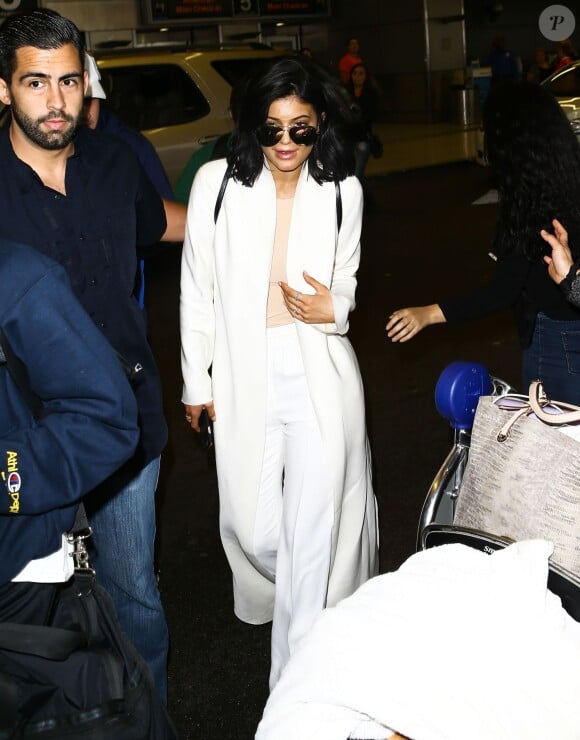 Kylie Jenner, mannequin et actrice de télé-réalité à l'aéroport de Miami le 4 décembre 2015.