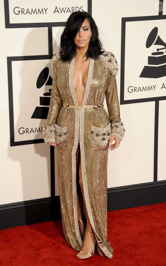 Kim Kardashian - Arrivées à la 57ème soirée annuelle des Grammy Awards au Staples Center à Los Angeles, le 8 février 2015.