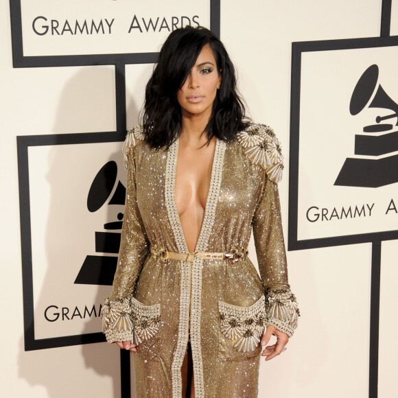 Kim Kardashian - Arrivées à la 57ème soirée annuelle des Grammy Awards au Staples Center à Los Angeles, le 8 février 2015.