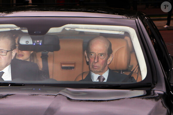 Le duc de Kent arrivant à Buckingham Palace pour le déjeuner de Noël de la reine Elizabeth II le 16 décembre 2015.