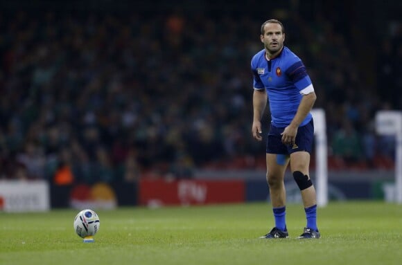 Frédéric Michalak lors de la Coupe du monde de rugby à l'occasion du match France - Irelande au Millennium Stadium de Cardiff, le 11 octobre 2015