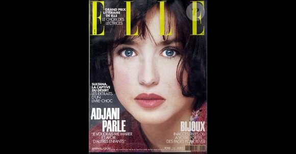 Isabelle Adjani en couverture du magazine Elle de 1993