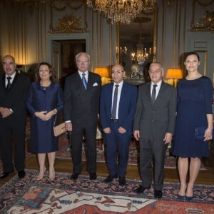 La princesse Victoria de Suède, enceinte, lors de la réception du quartet du dialogue national en Tunisie, prix Nobel de la paix 2015, le 15 décembre 2015 à Stockholm