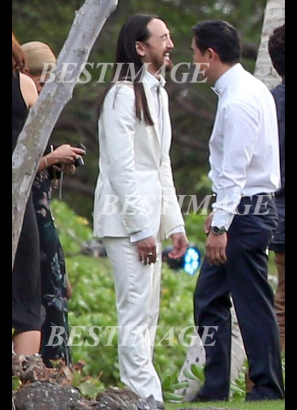 Exclusif - Le musicien Steve Aoki et le mannequin australien Tiernan Cowling se sont mariés à Maui le 18 décembre 2015, en présence de leurs familles et de nombreux amis.
