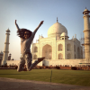 Eva Longoria : vacances de folie en Inde. Ici devant le Taj Mahal
