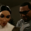 Les marionnettes de Kim Kardashian et Kanye West, dans les Guignols de l'Info sur Canal+, le lundi 14 décembre 2015.