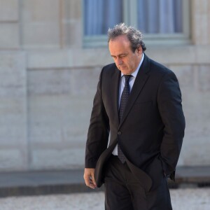 Michel Platini au palais de l'Elysée à Paris le 10 juin 2015