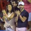Exclusif - Eva Longoria et son compagnon Jose Antonio Baston très amoureux dans les tribunes d'un match de tennis pendant l'Open du Mexique à Acapulco, le 28 février 2015
