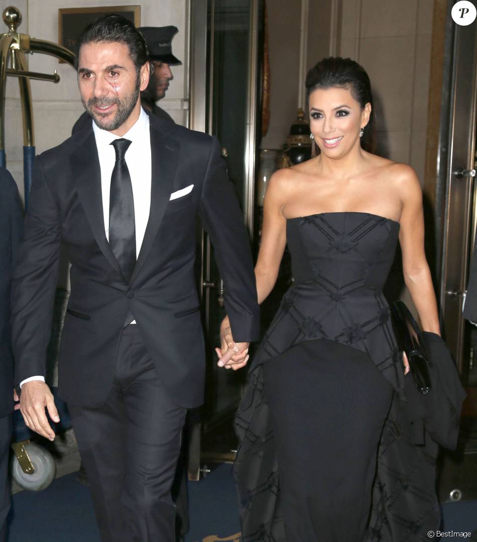 Eva Longoria et son petit-ami Jose Antonio Baston sortent de l'hôtel