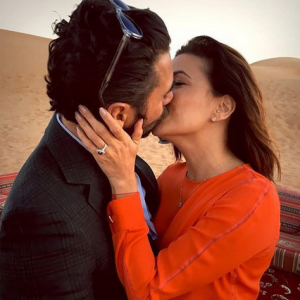 Eva Longoria et son fiancé Jose Antonio Baston / photo postée sur le compte Instagram de l'actrice au mois de décembre 2015.