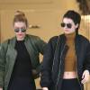 Kendall Jenner et Gigi Hadid à Los Angeles, le 22 décembre 2015.