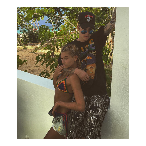 Justin Bieber et sa petite-amie supposée Hailey Baldwin / photo postée sur Instagram, le 3 janvier 2016.