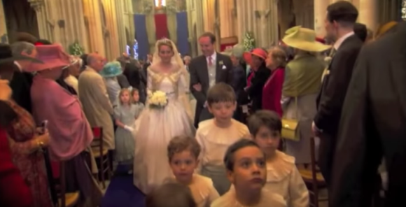 Image extraite du film réalisé en 2015 par Stéphane Bern sur le mariage du prince Jean d'Orléans et de la princesse Philomena, en 2009.