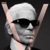 Karl Lagerfeld photographié par Hedi Slimane en couverture du V99 du magazine V.