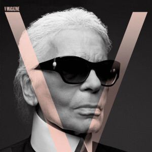 Karl Lagerfeld photographié par Hedi Slimane en couverture du V99 du magazine V.