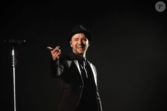 Justin Timberlake en concert lors de la 13ème édition du festival de musique de Mawazine à Rabat, le 30 mai 2014.