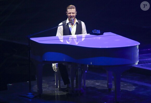 Justin Timberlake en concert au Rogers Arena a Vancouver, le 16 janvier 2014.