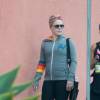Exclusif - La chanteuse Pink (Alicia Moore) revient de son cours de gym avec une amie à Los Angeles le 9 juin 2015.
