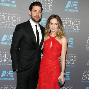 Emily Blunt et son mari John Krasinski - 20e soirée annuelle des "Critics Choice Movie Awards" à Hollywood, le 15 janvier 2015.