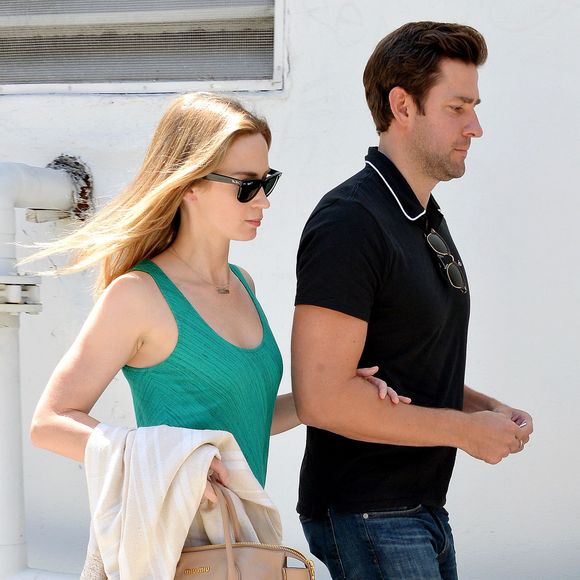 Emily Blunt et John Krasinski à West Hollywood, Los Angeles, le 7 août 2015.
