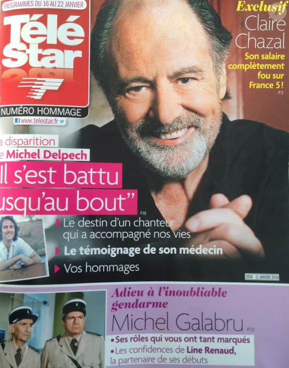 Télé-Star (édition du lundi 11 janvier 2016.)